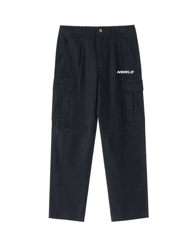 Cotton Elastic-Waist Cargo Pants