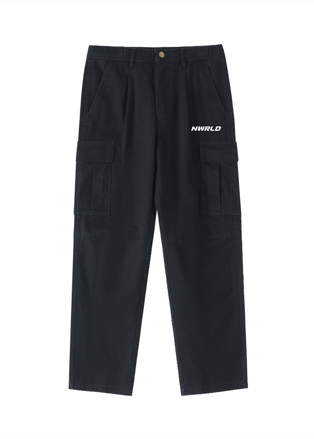 Cotton Elastic-Waist Cargo Pants