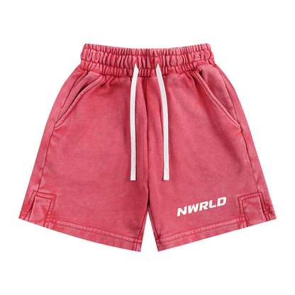 NWRLD ESSENTIALS / Snow Washed Shorts - NWRLD CLOTHING