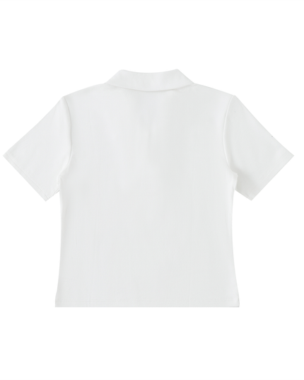 Bodycon Short Sleeve Polo Shirt