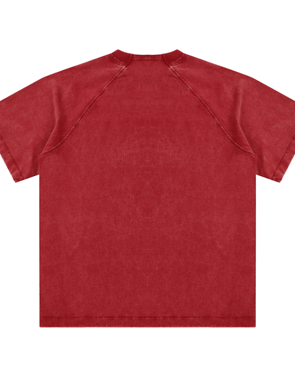 Vintage Washed Raglan Cotton T-Shirt