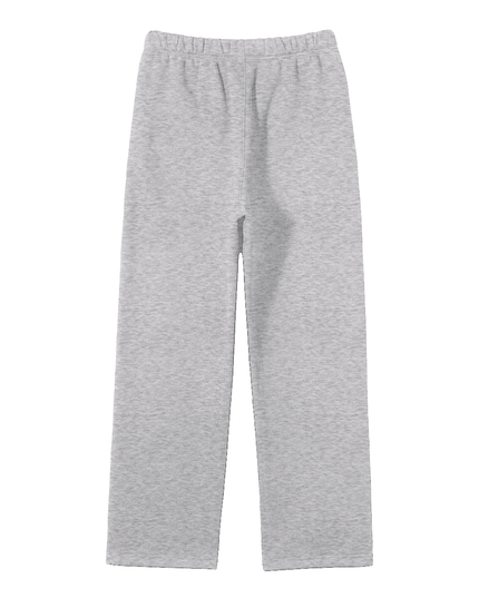 Streetwear Unisex Solid Color Fleece Straight Leg Pants