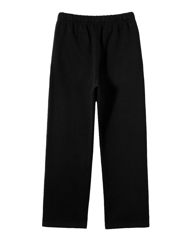 Unisex Solid Color Fleece Straight Leg Pants