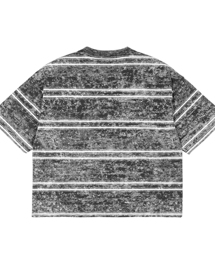 Snow Washed Striped Boxy T-Shirt
