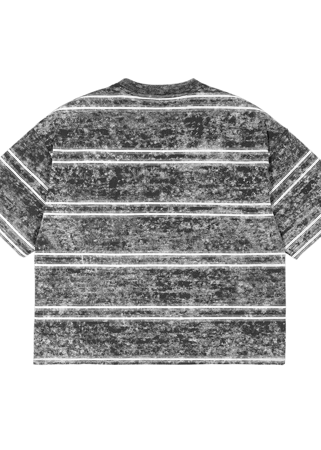 Snow Washed Striped Boxy T-Shirt
