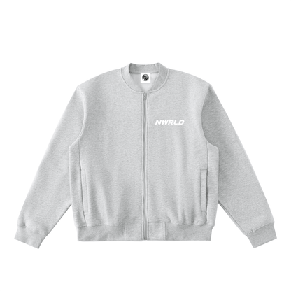 NWRLD ESSENTIAL / Zip-Up Varsity Jacket - NWRLD CLOTHING