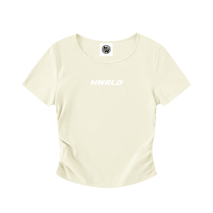 NWRLD ESSENTIALS / Ruched Bodycon Crop Top - NWRLD CLOTHING