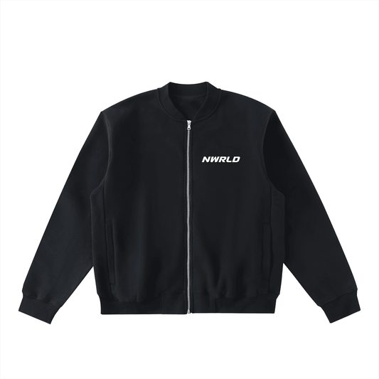 NWRLD ESSENTIAL / Zip-Up Varsity Jacket - NWRLD CLOTHING