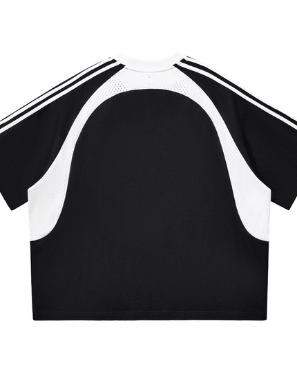 NWRLD 002 Contrast Panel Mesh T-shirt