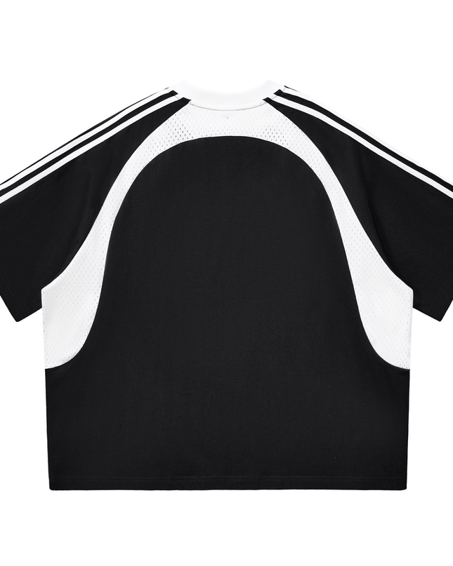 NWRLD 002 Contrast Panel Mesh T-shirt