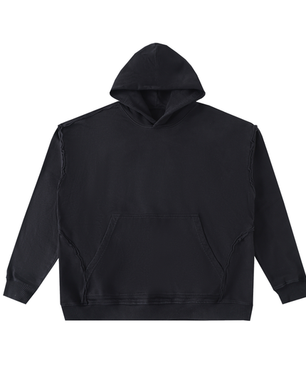 Raw-Seam Enzyme Washed Hoodie