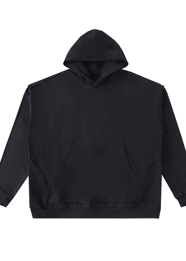 Raw-Seam Enzyme Washed Hoodie