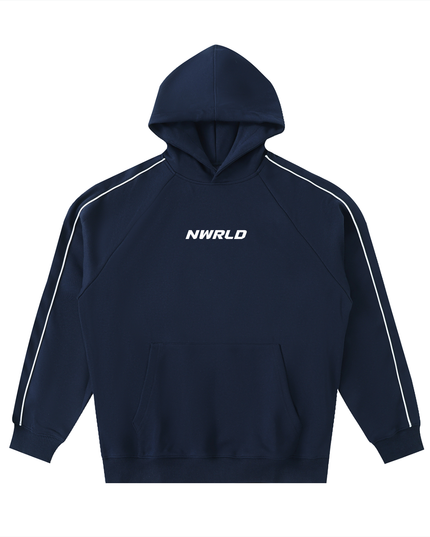 Contrast Piping Raglan Hoodie