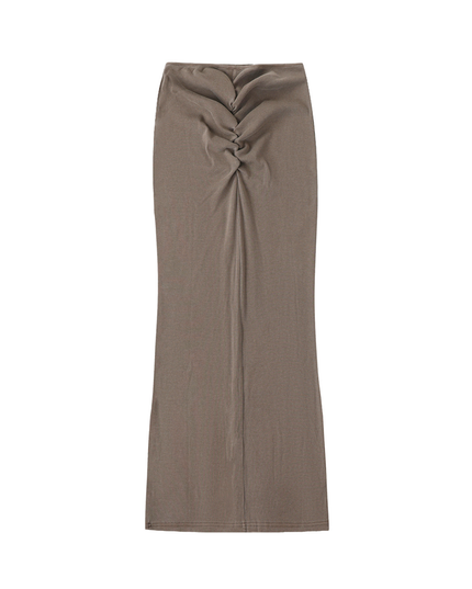 NWRLD 003 | Dyed Washed Drawstring Maxi Skirt