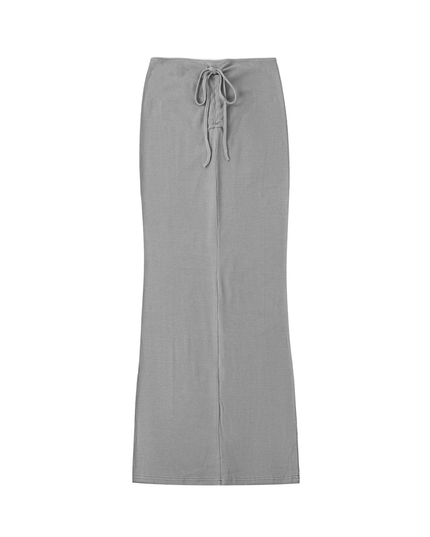 NWRLD 003 | Dyed Washed Drawstring Maxi Skirt