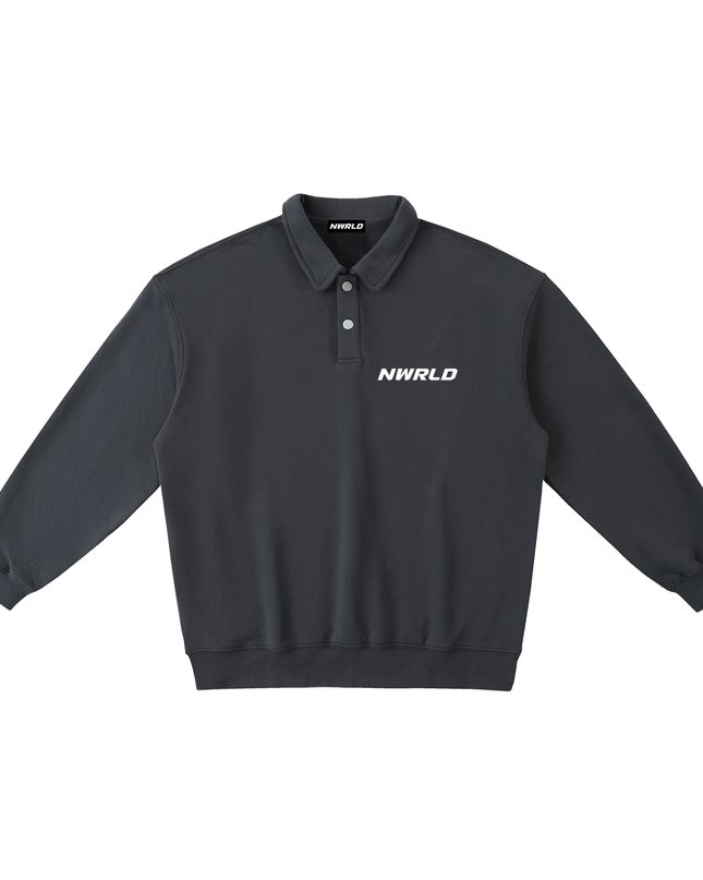 Heavyweight Polo-Collar Sweatshirt