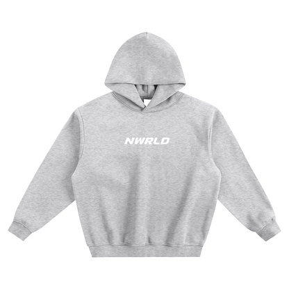 NWRLD ESSENTIALS / Fleeced Boxy Hoodie - NWRLD CLOTHING