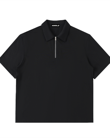 Half-Zip Cotton Polo Shirt