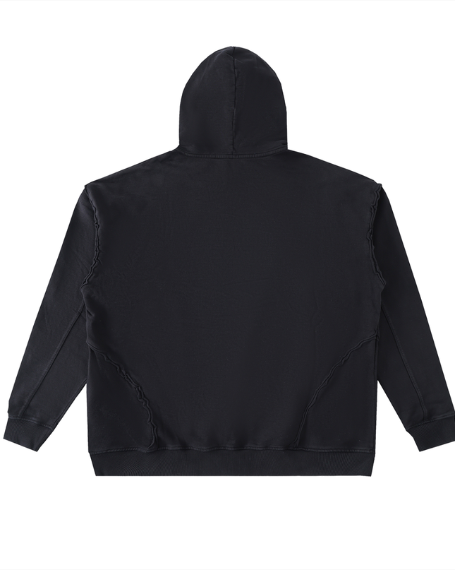 Raw-Seam Enzyme Washed Hoodie
