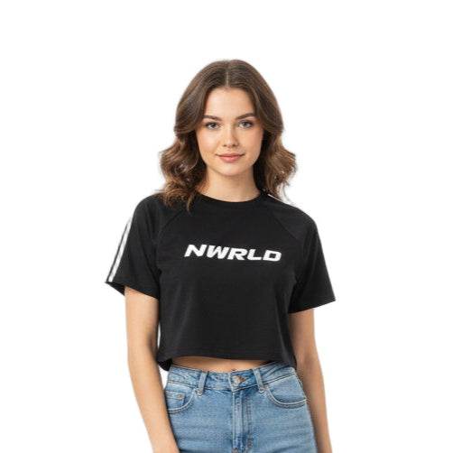 NWRLD ESSENTIALS / Taped Cooling Performance Crop Top - NWRLD CLOTHING