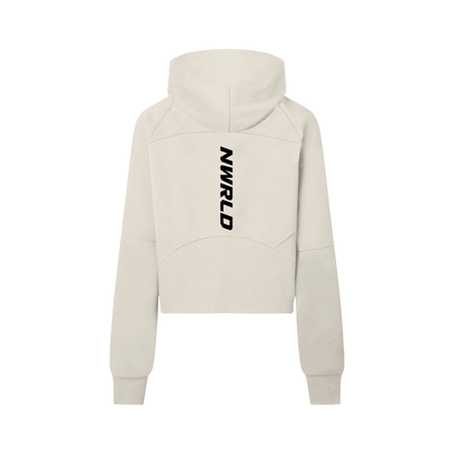 NWRLD ESSENTIALS / Cropped Half-Zip Hoodie - NWRLD CLOTHING