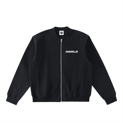 NWRLD ESSENTIAL / Zip-Up Varsity Jacket - NWRLD CLOTHING