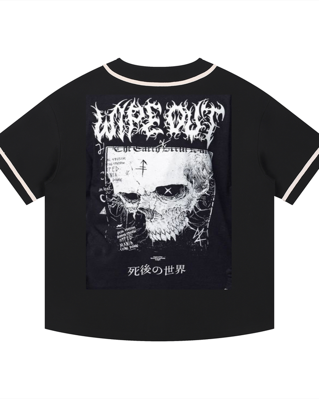 Contrast Piped Button-Up Jersey