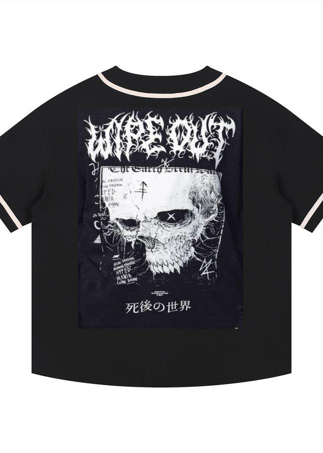 Contrast Piped Button-Up Jersey