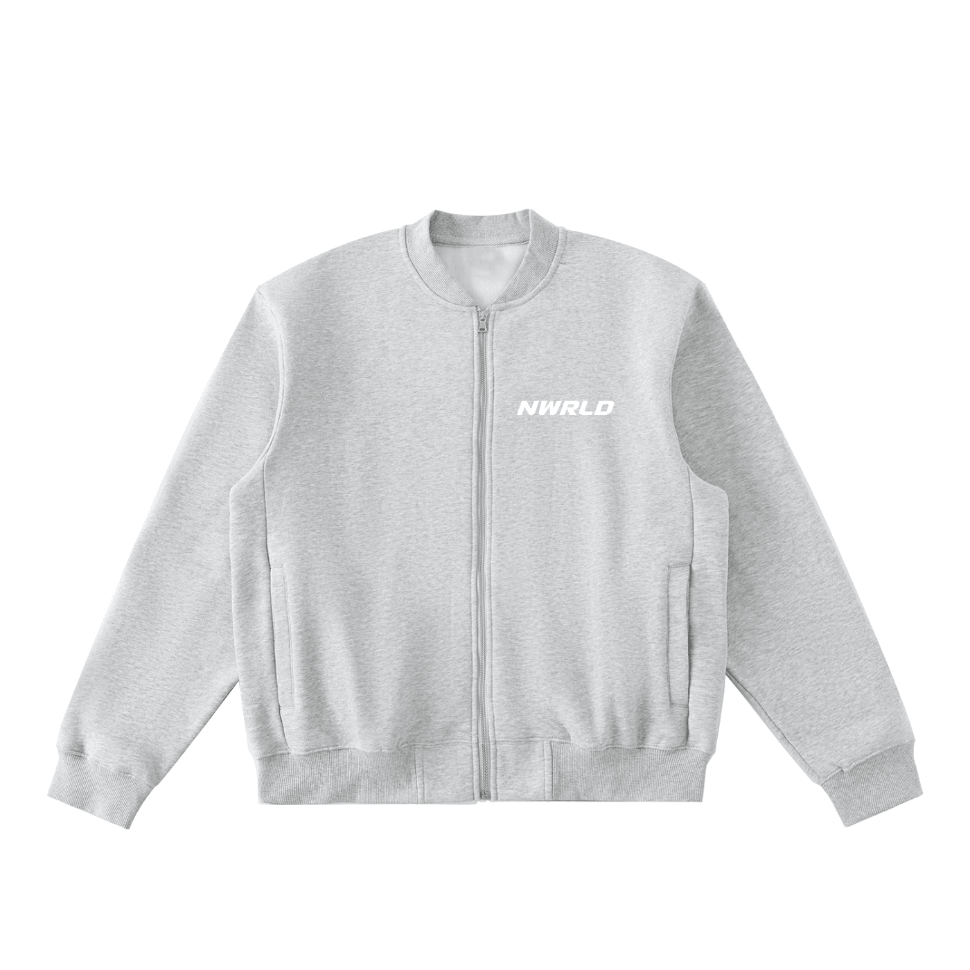 NWRLD ESSENTIAL / Zip-Up Varsity Jacket - NWRLD CLOTHING