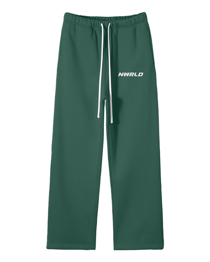 Streetwear Unisex Solid Color Fleece Straight Leg Pants