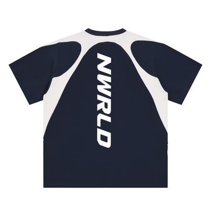 NWRLD ESSENTIALS / Contrast Panel Cotton T-Shirt - NWRLD CLOTHING