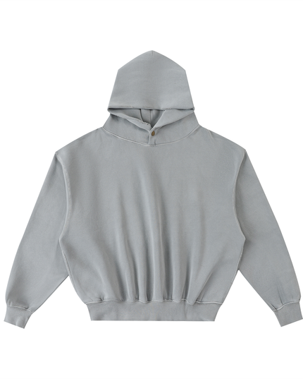 Frayed Enzyme Washed Fleece Hoodie