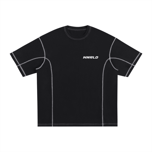 NWRLD ESSENTIALS / Streetwear Contrast-Stitched Cotton T-Shirt - NWRLD CLOTHING