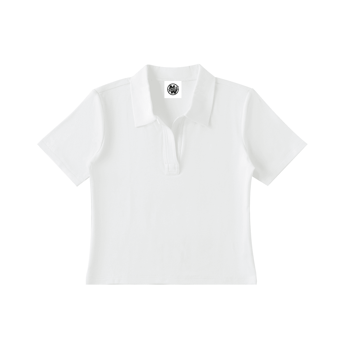 NWRLD CLEAN / Bodycon Short Sleeve Polo Shirt - NWRLD CLOTHING