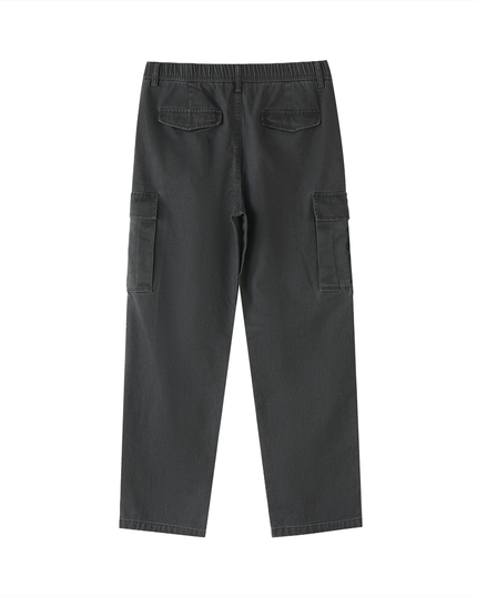 Cotton Elastic-Waist Cargo Pants