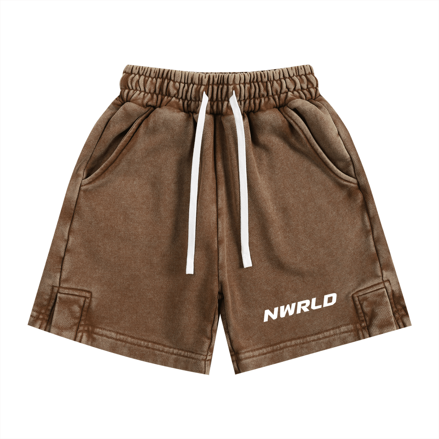 NWRLD ESSENTIALS / Snow Washed Shorts - NWRLD CLOTHING
