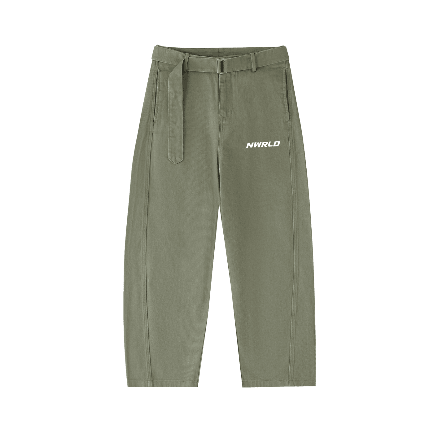 NWRLD ESSENTIAS / Twisted-Seam Belted Pants - NWRLD CLOTHING