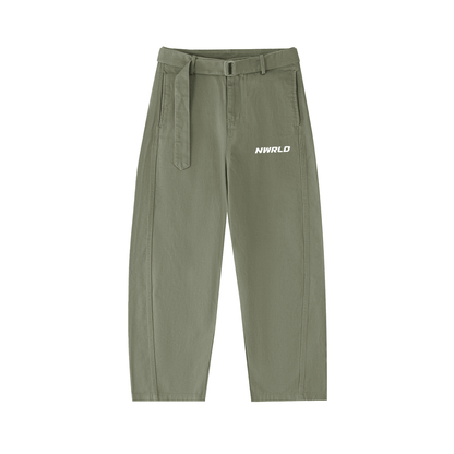 NWRLD ESSENTIAS / Twisted-Seam Belted Pants - NWRLD CLOTHING