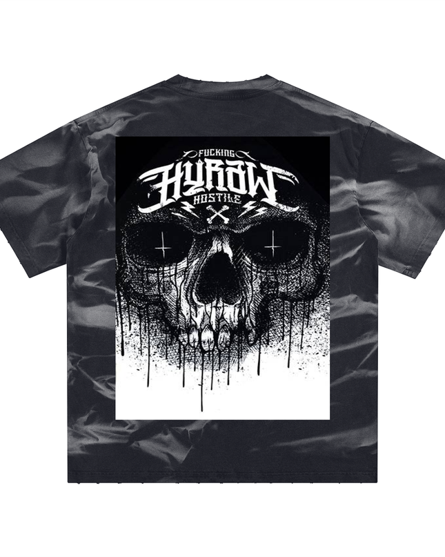 Irregular Stripe Frayed Edge T-Shirt