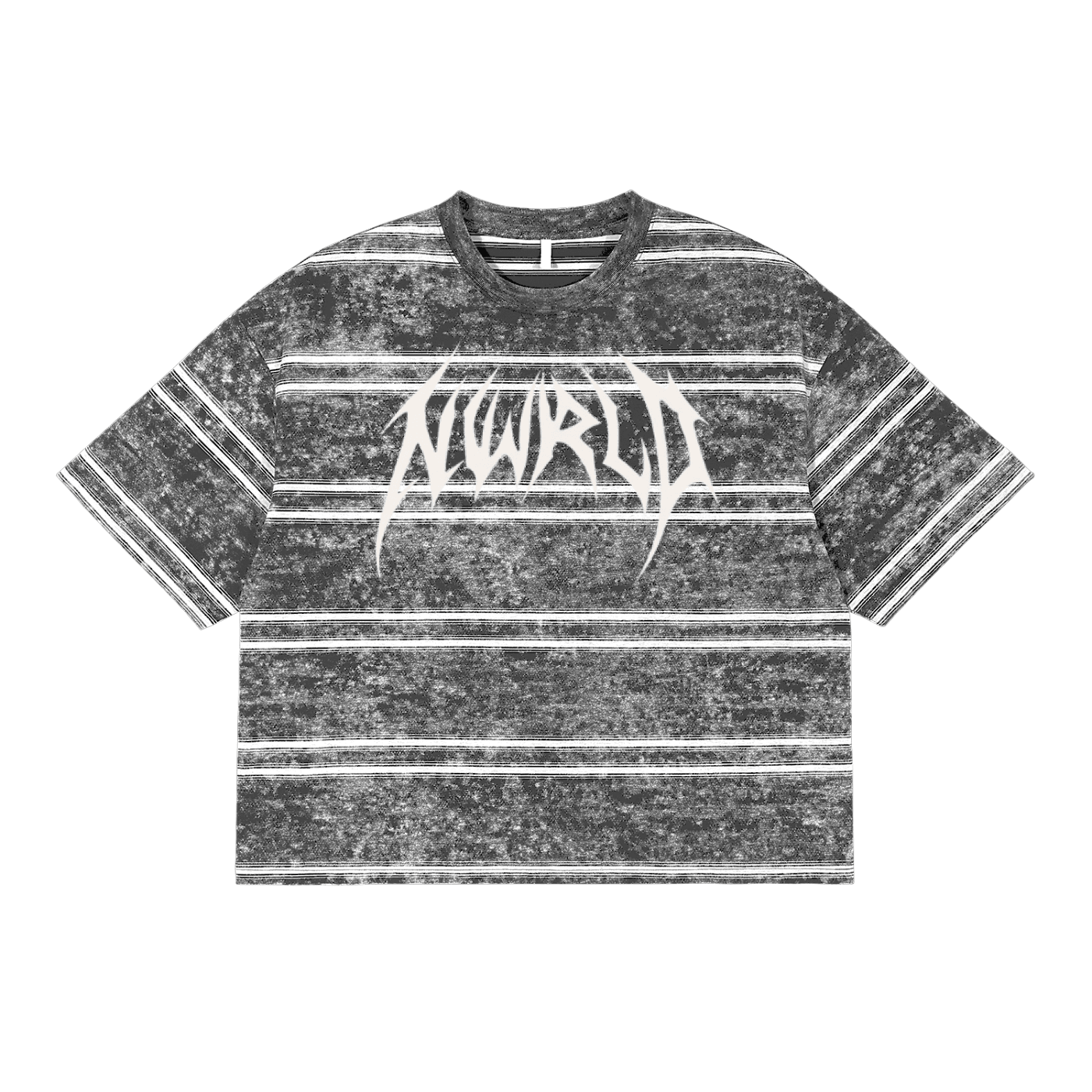 DARK MODE x METAL MANIA / Stripe Boxy T-shirt - NWRLD CLOTHING