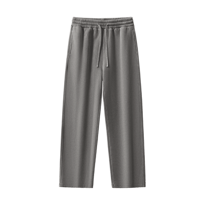 NWRLD CLEAN / Frayed Enzyme Washed Fleece Sweatpants - NWRLD CLOTHING