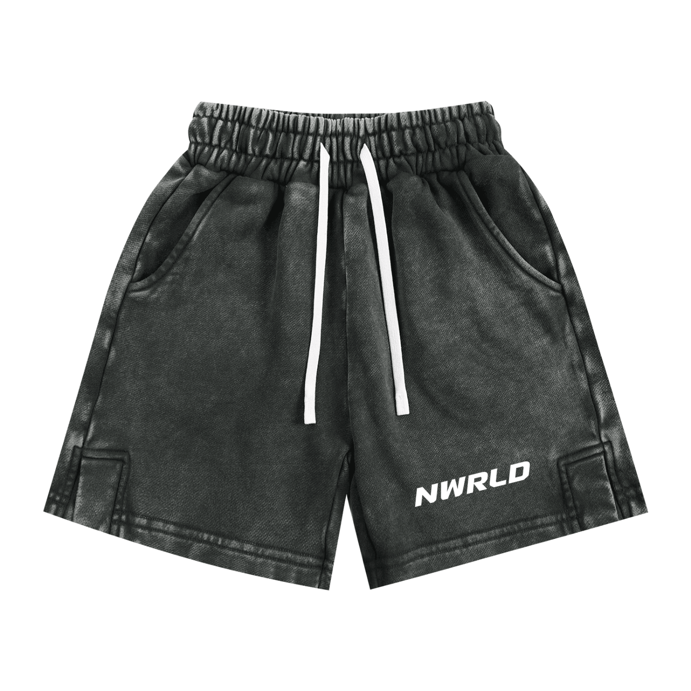 NWRLD ESSENTIALS / Snow Washed Shorts - NWRLD CLOTHING