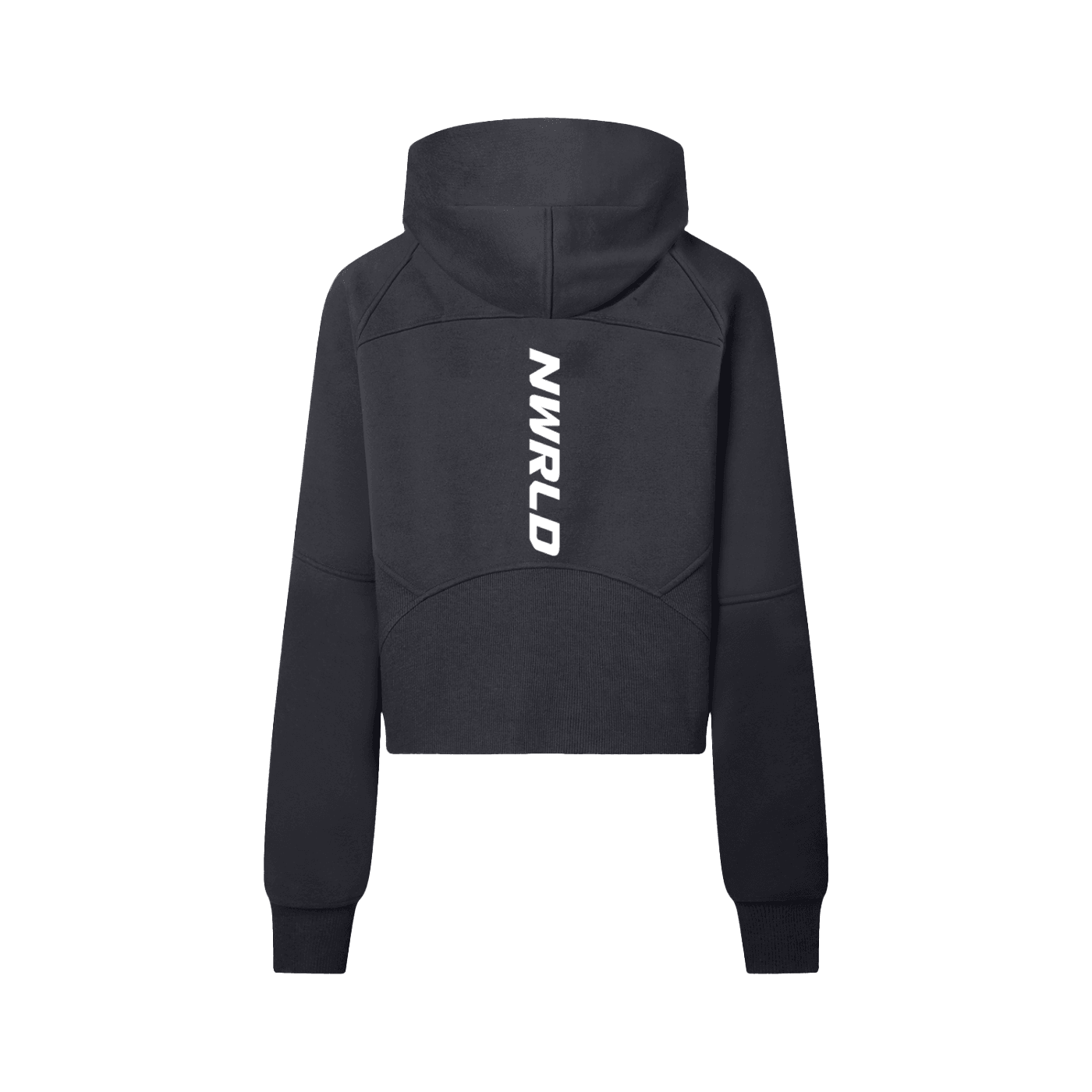 NWRLD ESSENTIALS / Cropped Half-Zip Hoodie - NWRLD CLOTHING