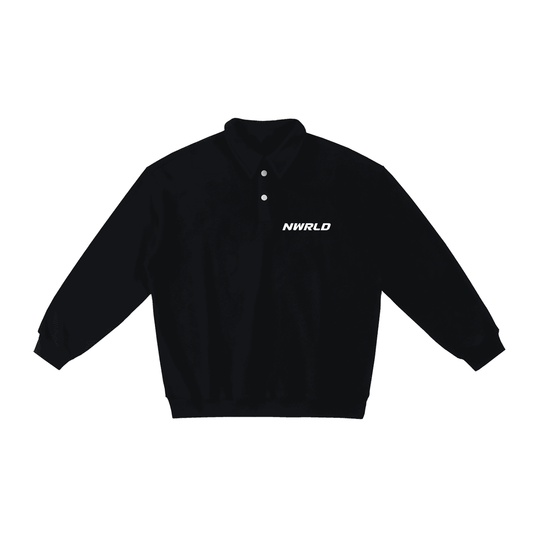 NWRLD ESSENTIALS / Polo-Collar Sweatshirt - NWRLD CLOTHING