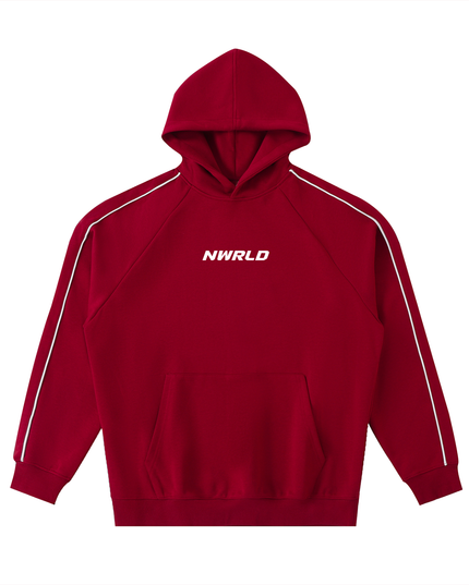 Contrast Piping Raglan Hoodie