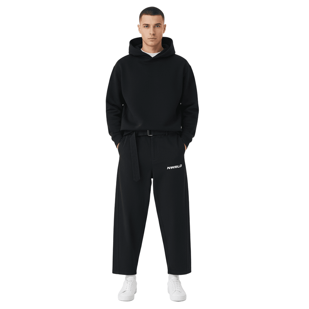 NWRLD ESSENTIAS / Twisted-Seam Belted Pants - NWRLD CLOTHING