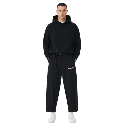 NWRLD ESSENTIAS / Twisted-Seam Belted Pants - NWRLD CLOTHING