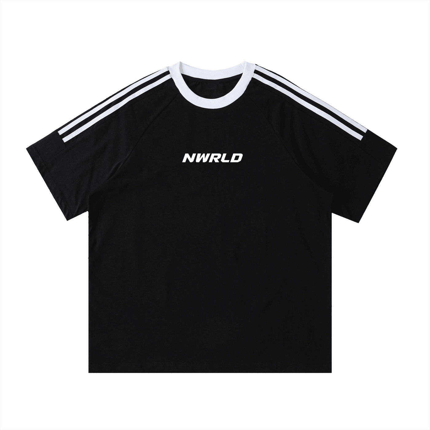 NWRLD ESSENTIALS / Contrast Tape Crewneck T-Shirt - NWRLD CLOTHING