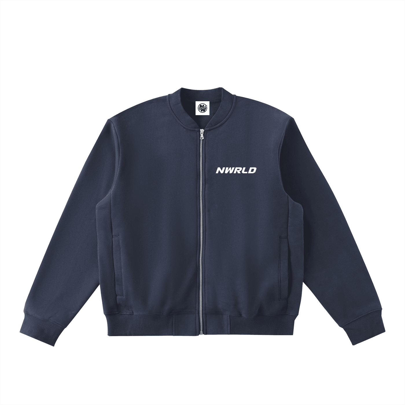 NWRLD ESSENTIAL / Zip-Up Varsity Jacket - NWRLD CLOTHING