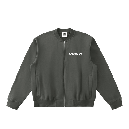 NWRLD ESSENTIAL / Zip-Up Varsity Jacket - NWRLD CLOTHING